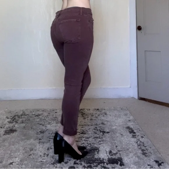 Current/Elliott Dusty Rose Mauve Denim Skinny Jeans Cute Luxury NWOT Summer - Picture 3 of 14